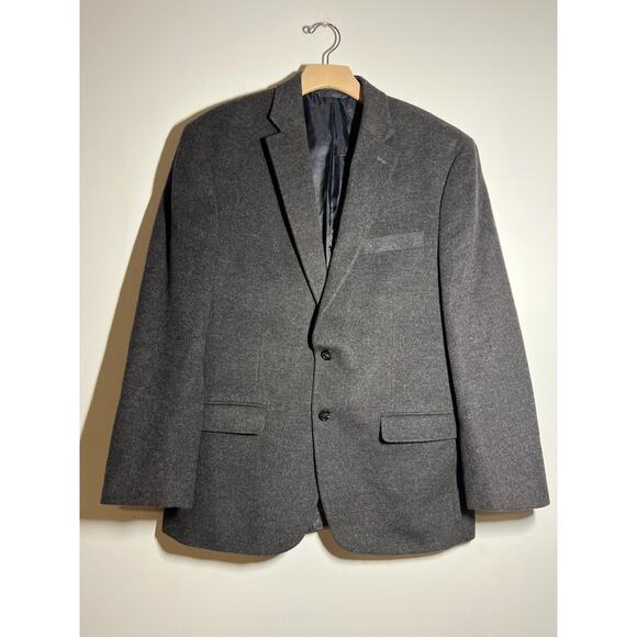 Lauren Ralph Lauren Men's EUC Charcoal Gray Wool Silk Cashmere Blazer Jacket 42R - Picture 1 of 7